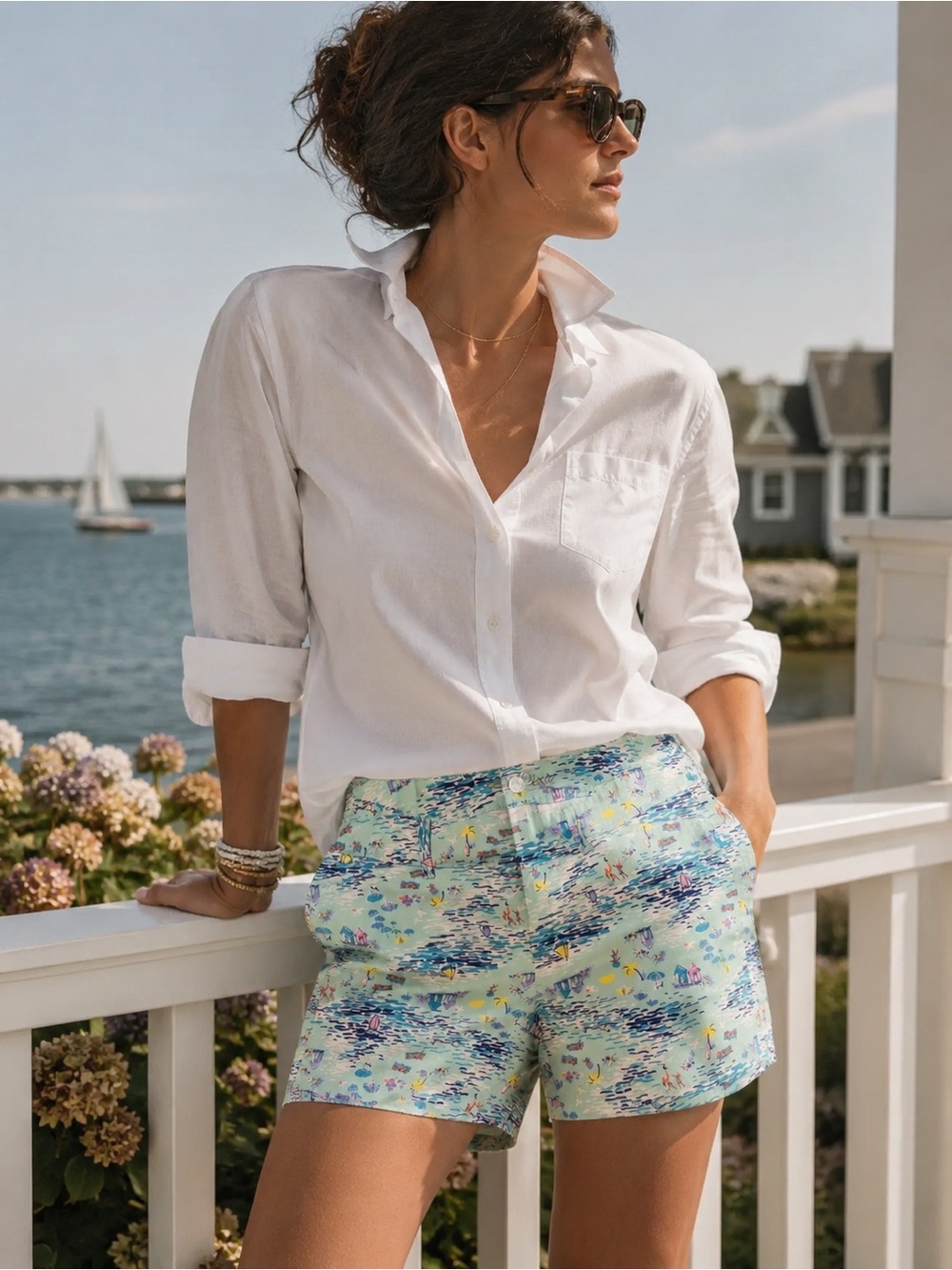 Lily Pulitzer-inspired beach shorts sz 6 resort vacation preppyold navy pixie